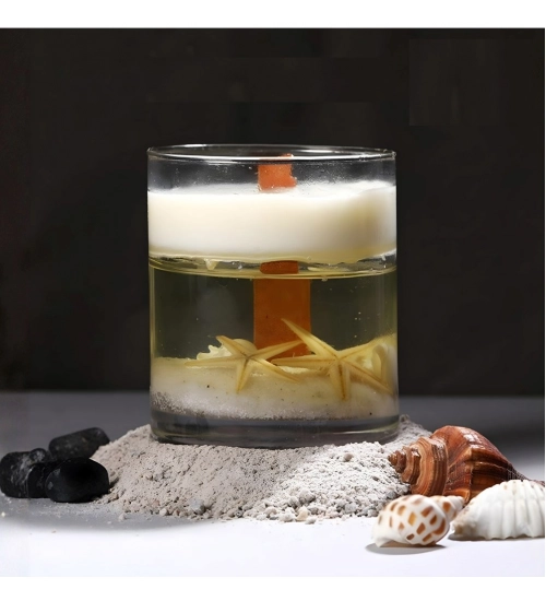 Generic Soya Wax, Glass Scented Star Fish Gel Candle