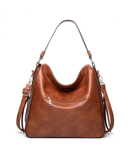 Generic Women's PU Leather Zipper Handbag