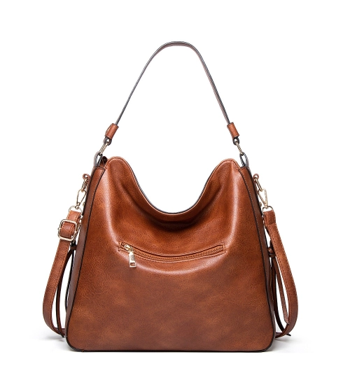 Generic Women's PU Leather Zipper Handbag