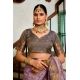 Generic Women's Silk Blend Booti Work Ready to wear Saree With Unstitched Blouse 5.5Mtr (Lavender) Generic Women's Silk Blend Booti Work Ready to wear Saree With Unstitched Blouse 5.5Mtr (Lavender)