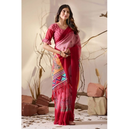 Generic Women's Georgette Printed Saree With Unstitched Blouse 5.5Mtr (Light_Pink) Generic Women's Georgette Printed Saree With Unstitched Blouse 5.5Mtr (Light_Pink)