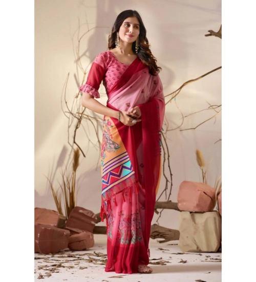 Generic Women's Georgette Printed Saree With Unstitched Blouse 5.5Mtr (Light_Pink) Generic Women's Georgette Printed Saree With Unstitched Blouse 5.5Mtr (Light_Pink)