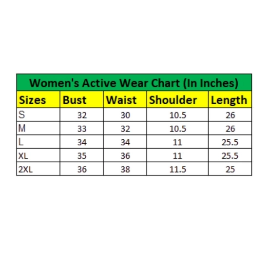 Generic Women's Polyester Lycra Printed Sleeveless Active Wear (Multicolor) Generic Women's Polyester Lycra Printed Sleeveless Active Wear (Multicolor)