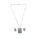 Generic Women's Brass Silver Plated Pendant Set (Turquoise) Generic Women's Brass Silver Plated Pendant Set (Turquoise)