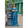 Generic Women's Faux Shimmer Motif Ready to wear Saree With Unstitched Blouse 5.5Mtr (Blue) Generic Women's Faux Shimmer Motif Ready to wear Saree With Unstitched Blouse 5.5Mtr (Blue)