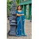 Generic Women's Faux Shimmer Motif Ready to wear Saree With Unstitched Blouse 5.5Mtr (Blue) Generic Women's Faux Shimmer Motif Ready to wear Saree With Unstitched Blouse 5.5Mtr (Blue)