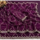 Generic Women's Slik Embellished Saree With Unstitched Blouse 5.5Mtr (Wine)