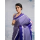 Generic Women's Satin Crepe Printed Saree With Unstitched Blouse 5.5Mtr (Purple) Generic Women's Satin Crepe Printed Saree With Unstitched Blouse 5.5Mtr (Purple)