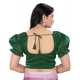 Generic Women's Jimmy Solid Designer Neck Elastic Sleeve Readymade Blouse (Green 38 , Alterable up to 42)-PID65829 Generic Women's Jimmy Solid Designer Neck Elastic Sleeve Readymade Blouse (Green 38 , Alterable up to 42)-PID65829