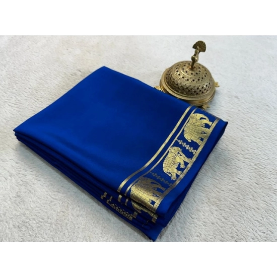 Generic Women's Crepe Chit Pallu Solid Saree With Unstitched Blouse 5.5Mtr (Navy Blue) Generic Women's Crepe Chit Pallu Solid Saree With Unstitched Blouse 5.5Mtr (Navy Blue)