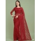 Generic Women's Net Self Design Saree With Unstitched Blouse 5.5Mtr (Maroon) Generic Women's Net Self Design Saree With Unstitched Blouse 5.5Mtr (Maroon)
