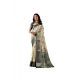 Generic Women's Faux_Silk Printed Saree With Unstitched Blouse 5.5Mtr (Off_White)