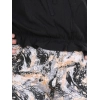 Generic Girl's Cotton Floral Elasticated Jegging and Top Set (Black)