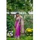 Generic Women's Faux_Tussar Geometric_Print Saree With Unstitched Blouse 5.5Mtr (Purple) Generic Women's Faux_Tussar Geometric_Print Saree With Unstitched Blouse 5.5Mtr (Purple)