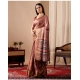 Generic Women's Faux_Silk Printed Saree With Unstitched Blouse 5.5Mtr (Brown)