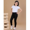 Generic Girl's Cotton Lycra Solid Elasticated Leggings (Black) Generic Girl's Cotton Lycra Solid Elasticated Leggings (Black)
