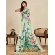 Generic Women's Faux_Georgette Printed Saree With Unstitched Blouse 5.5Mtr (Light_Green)