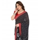 Generic Women's Georgette Printed Saree With Unstitched Blouse 5.5Mtr (Black) Generic Women's Georgette Printed Saree With Unstitched Blouse 5.5Mtr (Black)