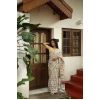 Generic Women's Linen Printed Saree With Unstitched Blouse 5.5Mtr (Multicolor)