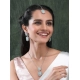 Generic Women's Brass Silver Plated Pendant Set (Mint)