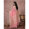Generic Women's Cotton Printed Saree With Unstitched Blouse 5.5Mtr (Coral Pink)