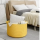 Generic Cotton Pack Of_1 14x12 Inch Storage Basket For Clothes With Out Lid (Yellow)