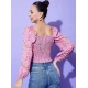 Generic Women's Polyester Floral Long Sleeves Top (Multicolor) Generic Women's Polyester Floral Long Sleeves Top (Multicolor)