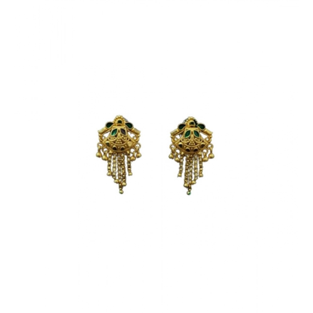 Generic Women's Pack of_2 Brass Gold-Plated Earrings (Gold) Generic Women's Pack of_2 Brass Gold-Plated Earrings (Gold)