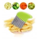 Generic Pack Of_5 Wave Shape Stainless Steel Potato Cutter And Slicer – (Color: Assorted )