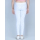 Generic Girl's Cotton Lycra Printed Elasticated Leggings (White)