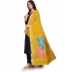 Generic Women's chanderi silk  Printed Dupatta (Yellow, Length: 2 Mtr)