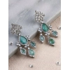 Generic Women's Brass Silver Plated Drop Earrings (Turquoise) Generic Women's Brass Silver Plated Drop Earrings (Turquoise)