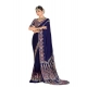 Generic Women's Crepe Printed Saree With Unstitched Blouse 5.5Mtr (Navy Blue) Generic Women's Crepe Printed Saree With Unstitched Blouse 5.5Mtr (Navy Blue)
