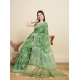 Generic Women's Semi Cotton Printed Saree With Unstitched Blouse 5.5Mtr (Mint-Green) Generic Women's Semi Cotton Printed Saree With Unstitched Blouse 5.5Mtr (Mint-Green)