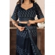 Generic Women's Faux Linen Geometric Print Ready to wear Saree With Unstitched Blouse 5.5Mtr (Black) Generic Women's Faux Linen Geometric Print Ready to wear Saree With Unstitched Blouse 5.5Mtr (Black)