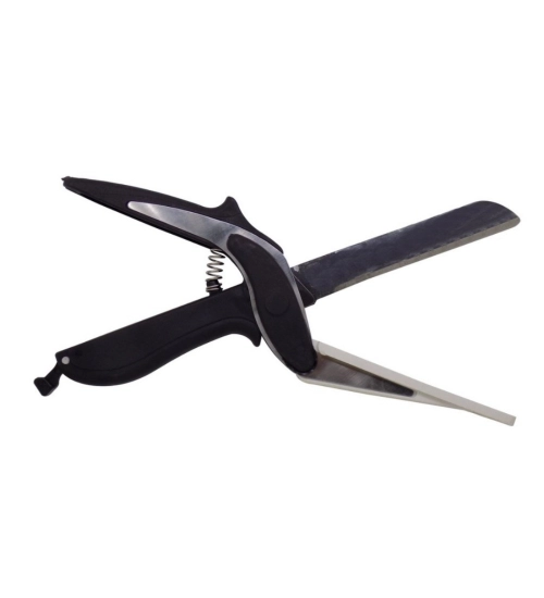 Generic Pack of 3_ 2-in-1 Clever Cutter – Food Chopper Slicer Dicer Vegetable Fruit Cutter (Color: Assorted )