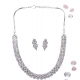Generic Women's Brass Silver Plated Necklace set (Silver) Generic Women's Brass Silver Plated Necklace set (Silver)