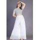 Generic Women's Pack of 2 Georgette Solid High Rise Wide Leg Flared Palazzos with Elastic Waist (White) Generic Women's Pack of 2 Georgette Solid High Rise Wide Leg Flared Palazzos with Elastic Waist (White)