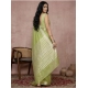 Generic Women's Cotton Printed Saree With Unstitched Blouse 5.5Mtr (Light Green)