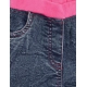 Generic Girl's Denim Lace Inserts Sleeveless Shorts (Blue-Pink)
