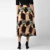 Generic Women's Satin Pleated Elasticated Skirt (Multicolor)