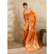Generic Women's Silk Blend Printed Saree With Unstitched Blouse 5.5Mtr (Orange) Generic Women's Silk Blend Printed Saree With Unstitched Blouse 5.5Mtr (Orange)