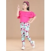 Generic Girl's Cotton Floral Elasticated Jegging and Top (Pink) Generic Girl's Cotton Floral Elasticated Jegging and Top (Pink)