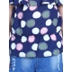 Generic Girl's Rayon Solid Cold Shoulder Top with Shorts (Navy Blue)
