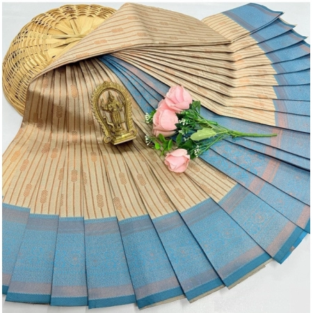 Generic Women's Soft Silk Printed Saree With Unstitched Blouse 5.5Mtr (Sandal)