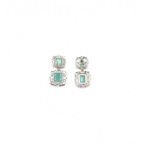 Generic Women's Brass Silver Plated Pendant Set (Mint)