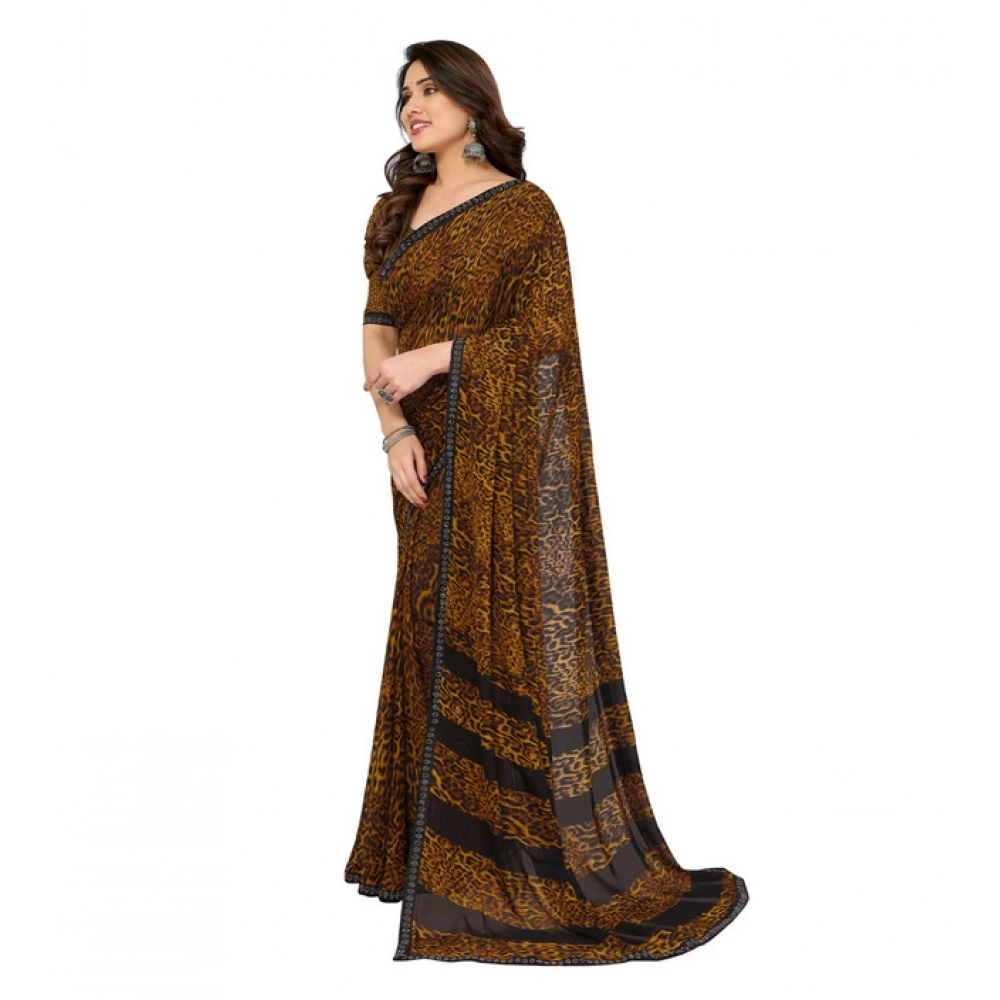 Generic Women's Georgette Printed Saree With Unstitched Blouse 5.5Mtr (Multicolor) Generic Women's Georgette Printed Saree With Unstitched Blouse 5.5Mtr (Multicolor)