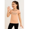 Generic Girl's Cotton Printeded Round Neck T-Shirt (Sandal Beach)