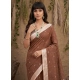 Generic Women's Linen Cotton Printed Saree With Unstitched Blouse 5.5Mtr (Brown) Generic Women's Linen Cotton Printed Saree With Unstitched Blouse 5.5Mtr (Brown)
