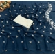 Generic Women's Georgette Embellished Saree With Unstitched Blouse 5.5Mtr (Navy) Generic Women's Georgette Embellished Saree With Unstitched Blouse 5.5Mtr (Navy)